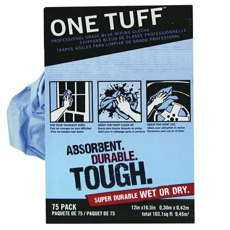 Trimaco 12" x 16" One Tuff Cloth Wiper, Dispenser Box, PK 75 84075